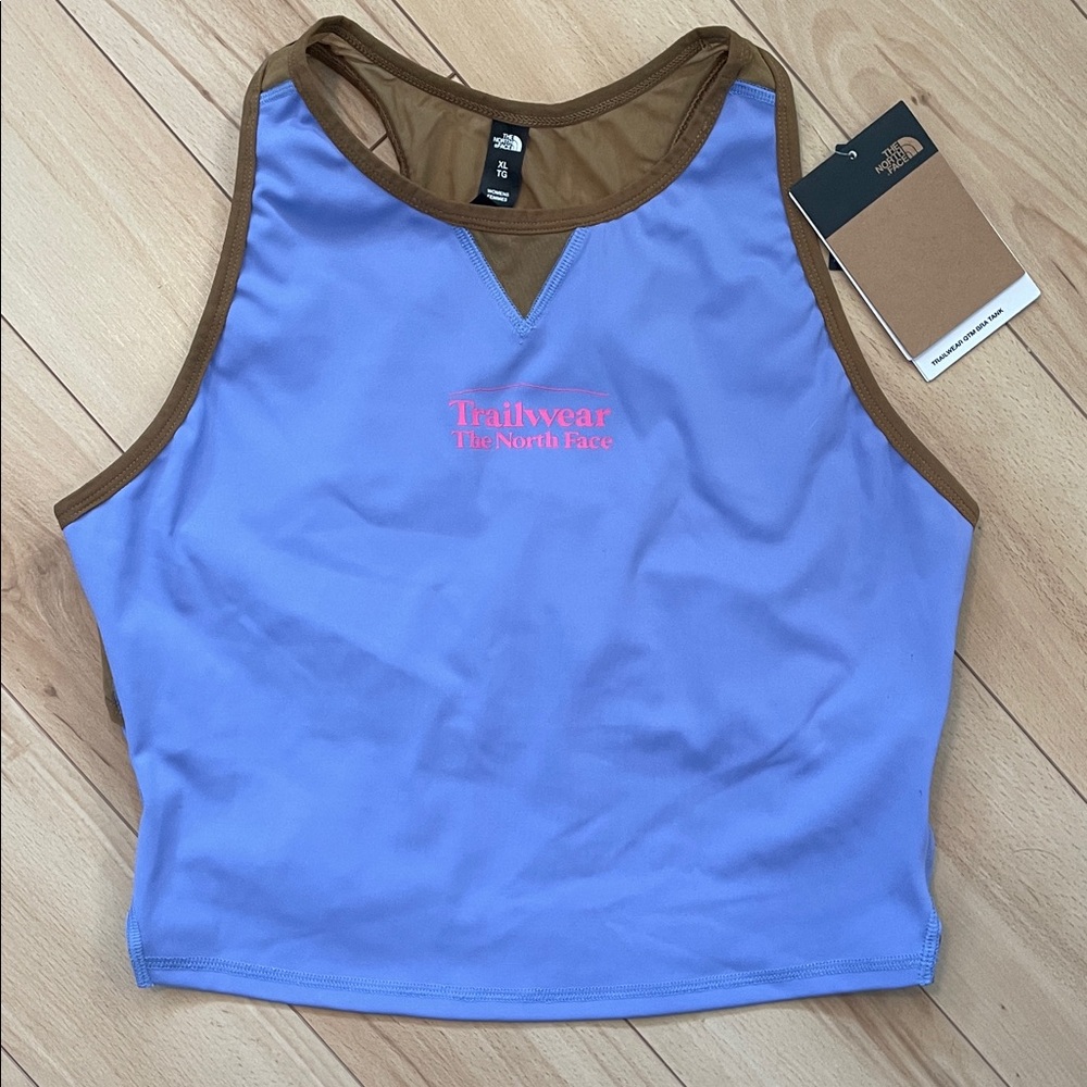 NWT The North Face Women’s Sz XL Purple and Mustard Trailwear Bra Tank